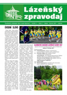 Lázeňský zpravodaj<br>2. ročník, číslo 2<br>duben - červen 2017