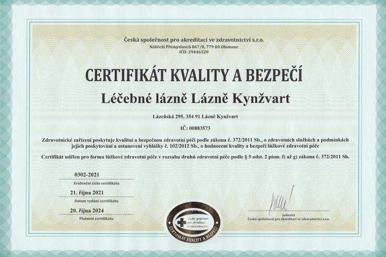 Certifikát kvality