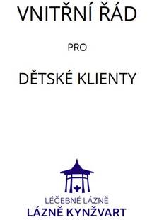 Vnitřní řád<br>pro dětské klienty